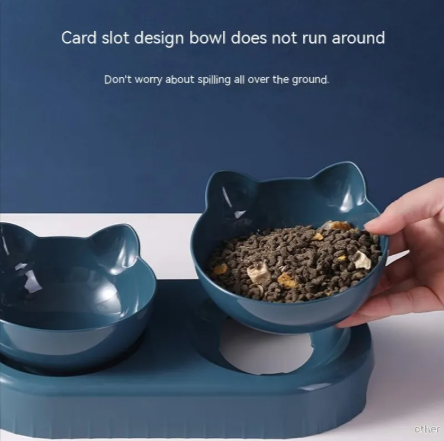 Comedero Anti-Volcado para Gatos con Botella de Agua