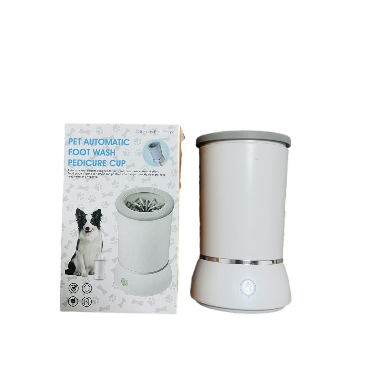 Taza Limpiapatas Eléctrica Automática para Mascotas