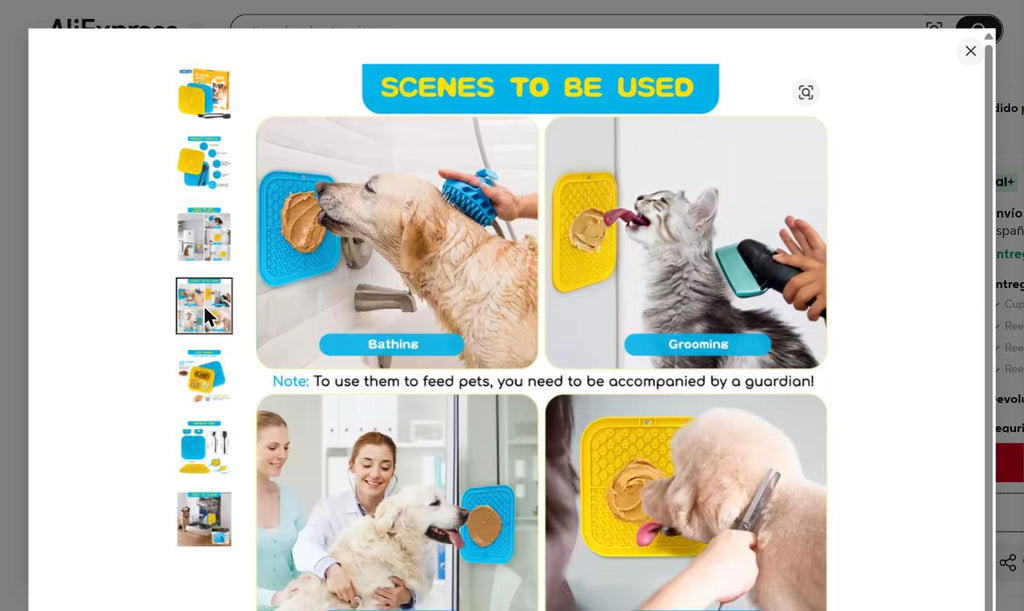 Alfombrilla de Lamer para Perros y Gatos | Lick Mat Silicona Antiestrés